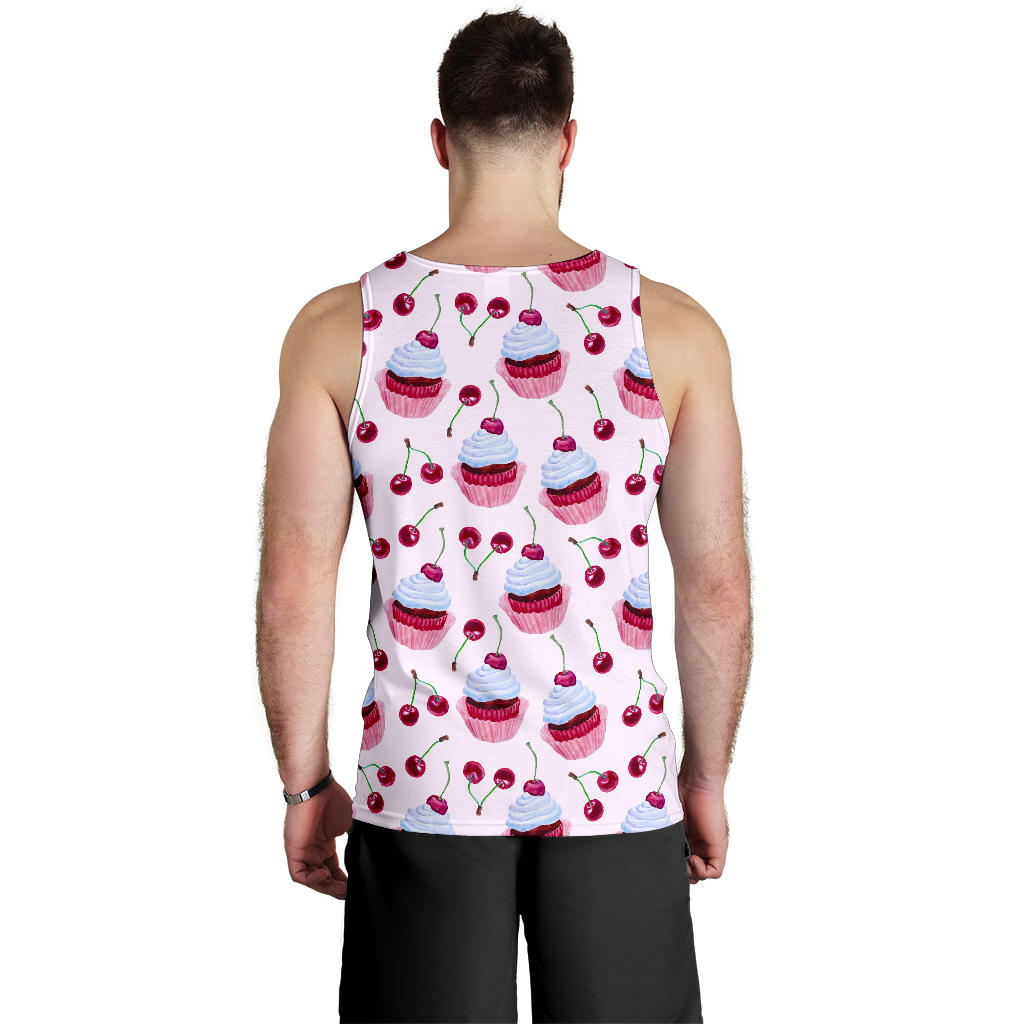 Cherry Cupcake Pink Pattern Men Tank Top