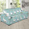 Goose Pattern Print Design 02 Sofa Slipcover