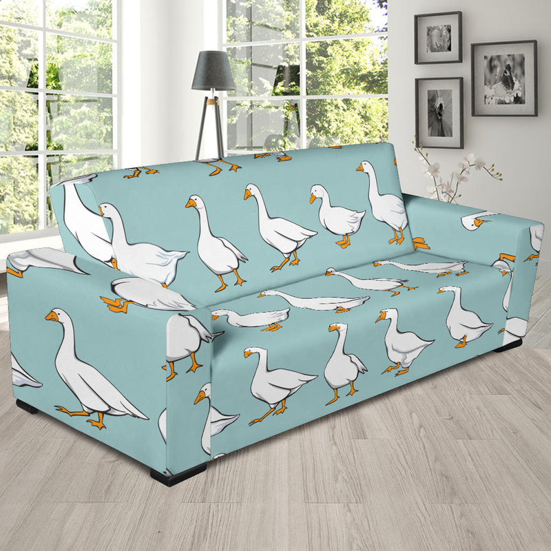 Goose Pattern Print Design 02 Sofa Slipcover