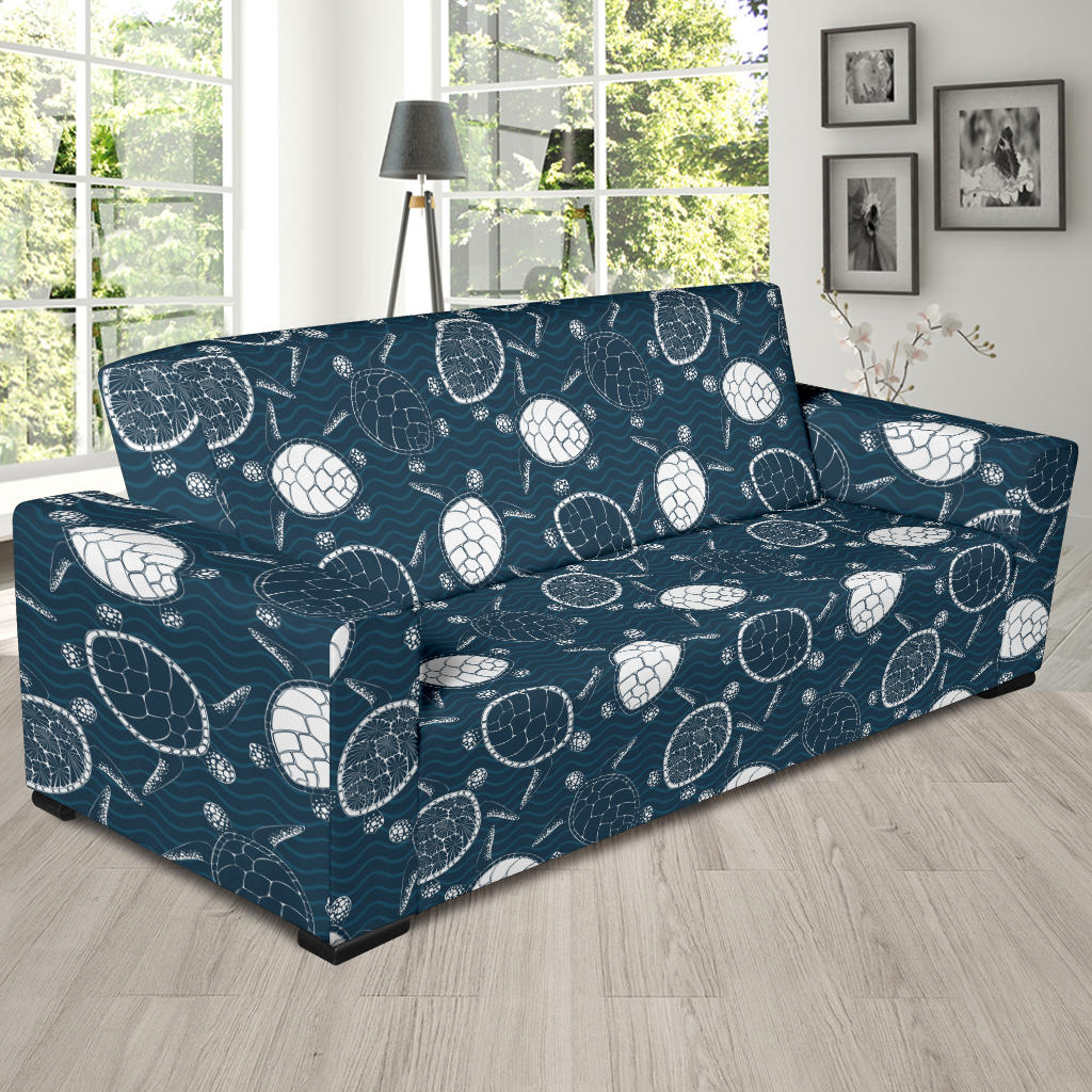 Sea Turtle Print Design LKS3015 Sofa Slipcover