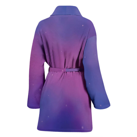 Nebula Pattern Print Design A05 Women Bathrobe