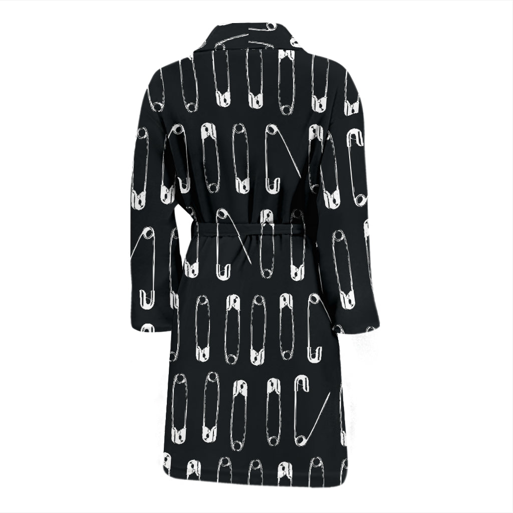 Safety Pin Print Design LKS302 Men Bathrobe