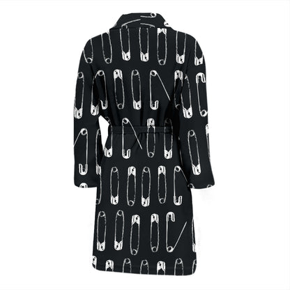 Safety Pin Print Design LKS302 Men Bathrobe