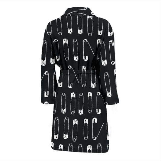 Safety Pin Print Design LKS302 Men Bathrobe