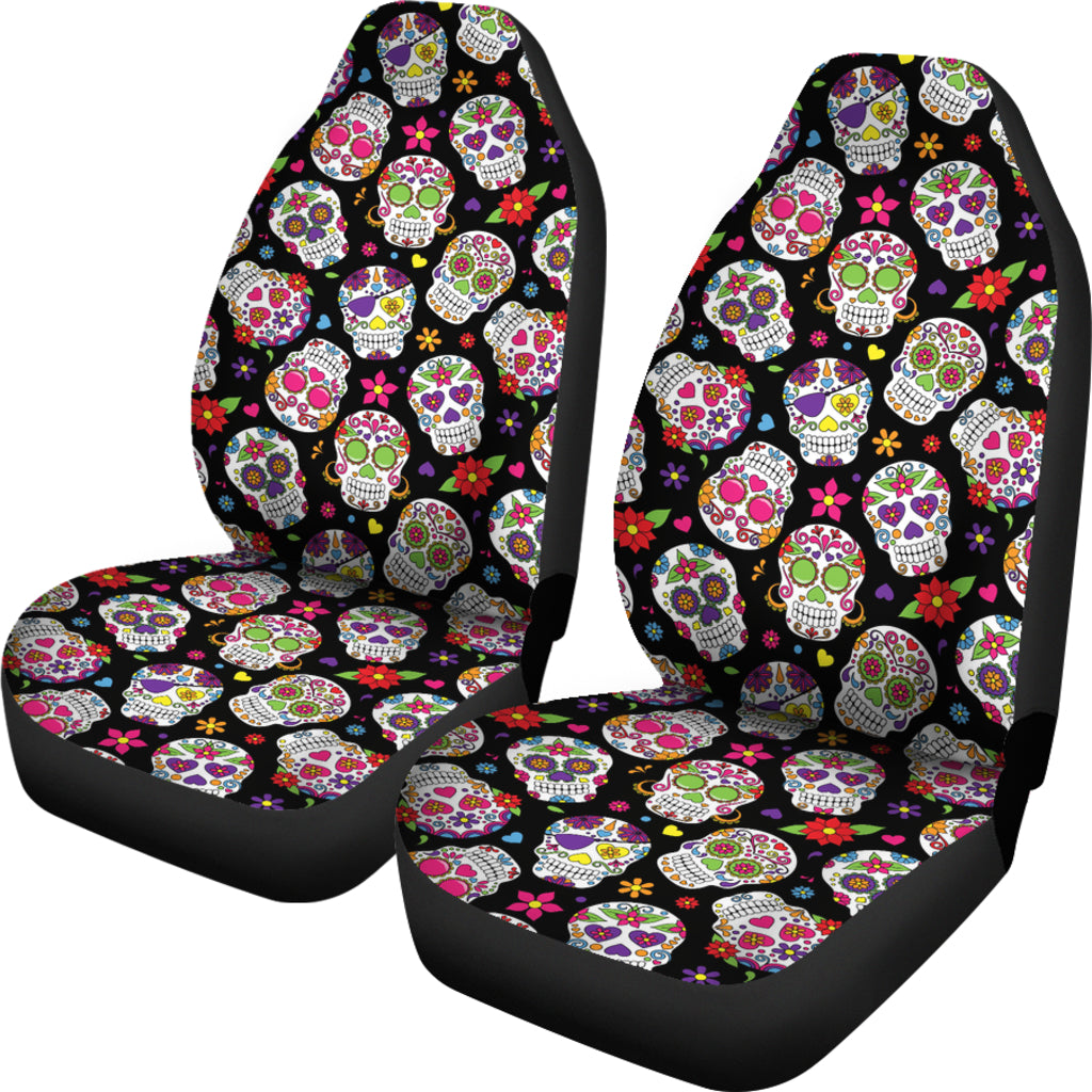 Sugar Skull Print Design LKS302 Car Seat Covers