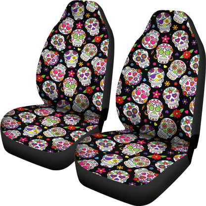 Sugar Skull Print Design LKS302 Car Seat Covers