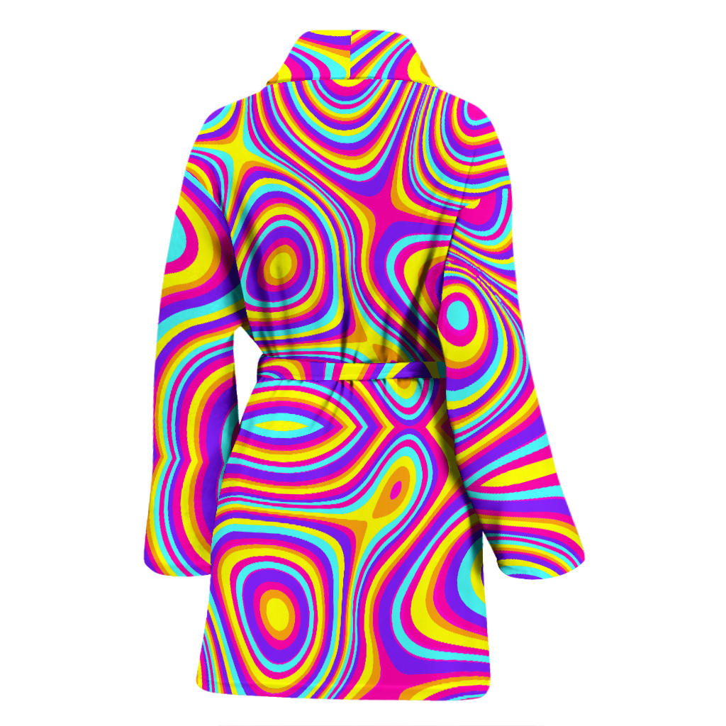 Liquid Pattern Print Design 06 Women Bathrobe