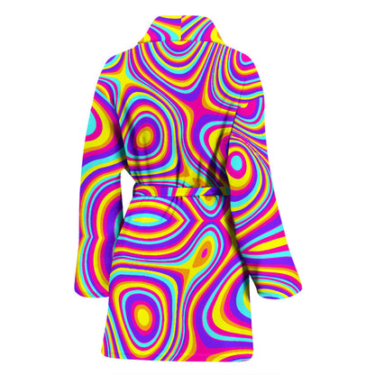 Liquid Pattern Print Design 06 Women Bathrobe