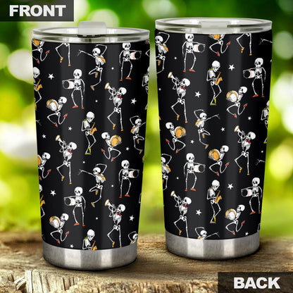Skeleton Dance Print Tumbler