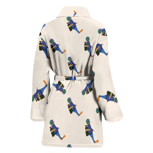 Scuba Driver Print Design LKS301 Women Bathrobe