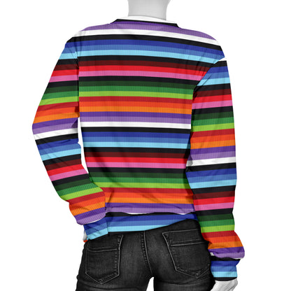 Serape Design Women Long Sleeve Sweatshirt