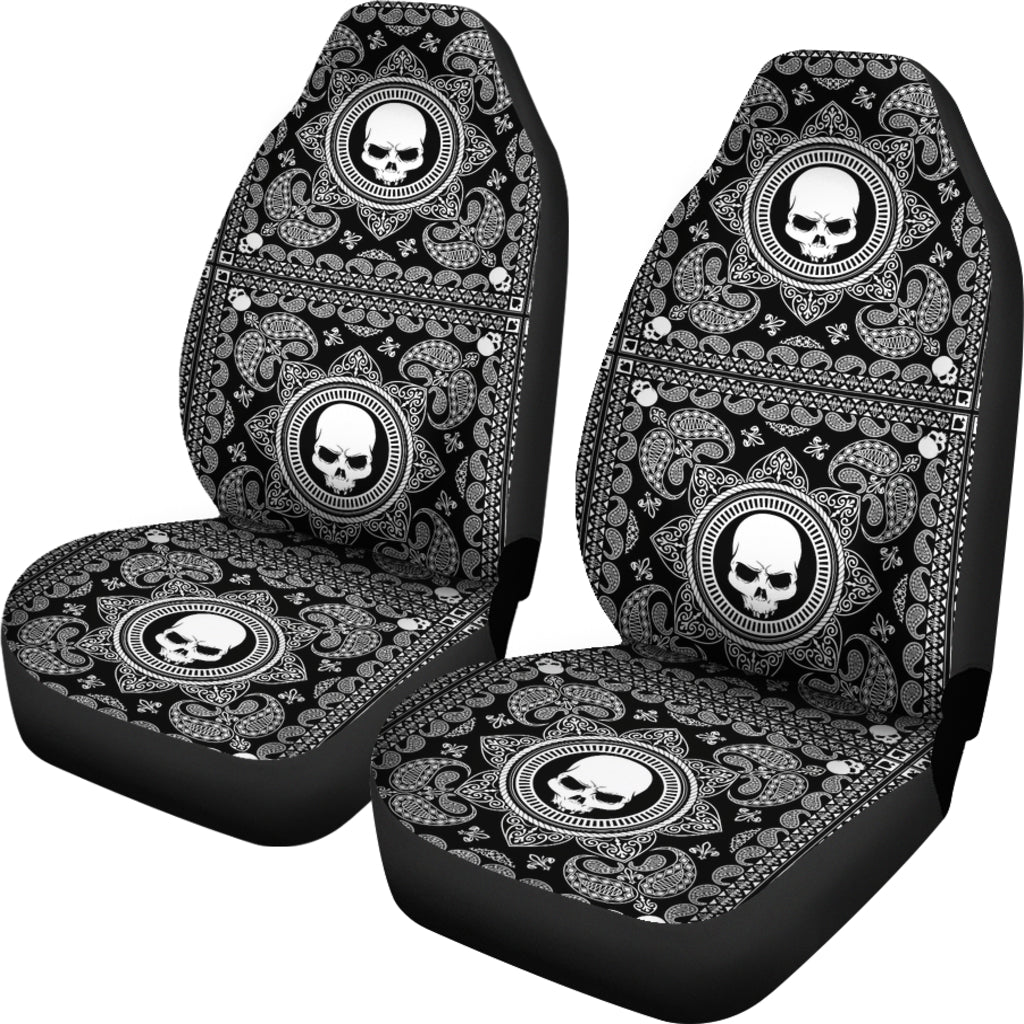 Bandana Skull Print Design LKS303 Car Seat Covers