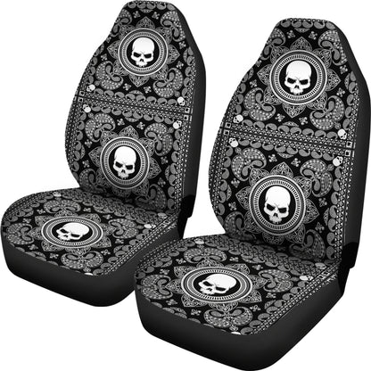 Bandana Skull Print Design LKS303 Car Seat Covers