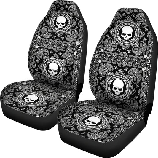 Bandana Skull Print Design LKS303 Car Seat Covers