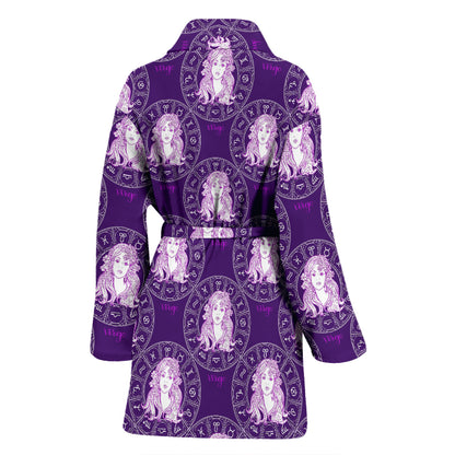 Virgo Print Design LKS301 Women Bathrobe