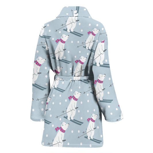 Ski Print Design LKS307 Women Bathrobe