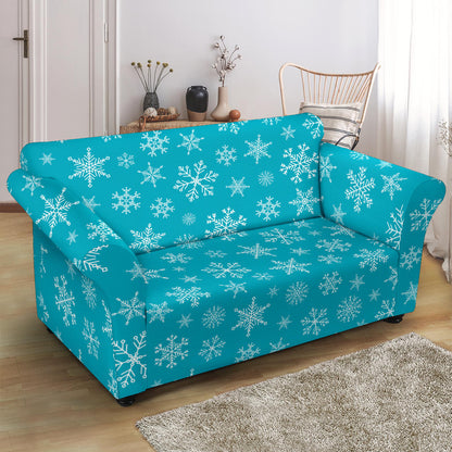 Snowflake Print Design LKS304 Loveseat Couch Slipcover