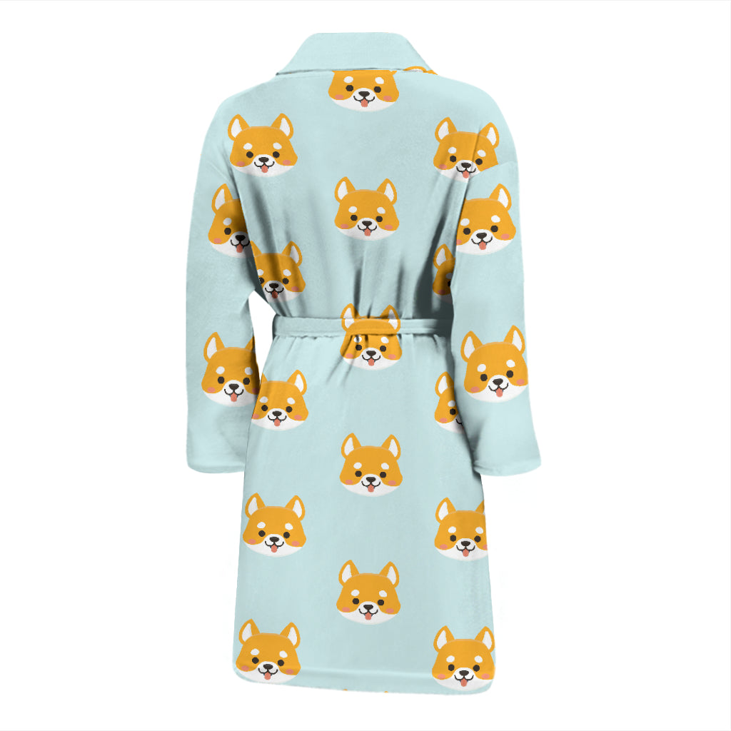Shiba Inu Print Design LKS301 Men Bathrobe