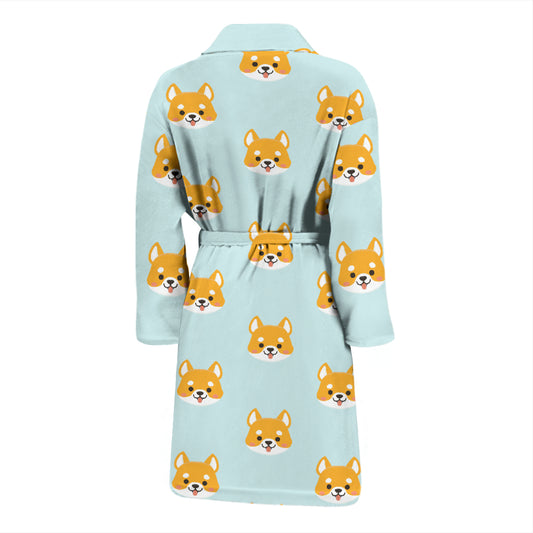 Shiba Inu Print Design LKS301 Men Bathrobe
