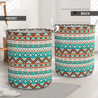 Navajo Style Print Pattern Laundry Basket
