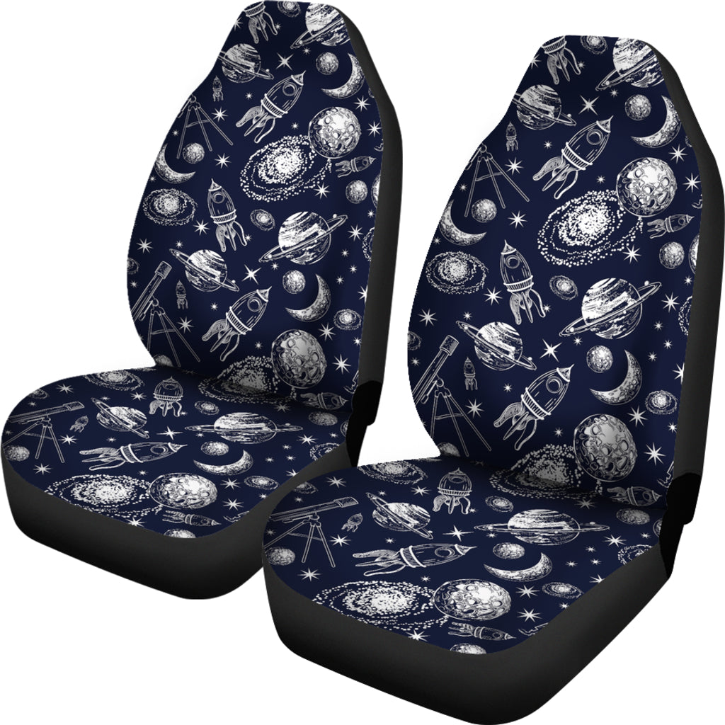 Space Rocket Print Design LKS301 Car Seat Covers