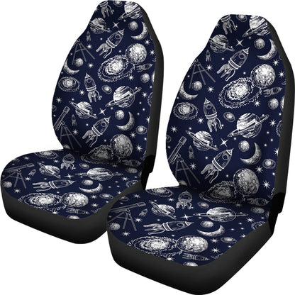 Space Rocket Print Design LKS301 Car Seat Covers