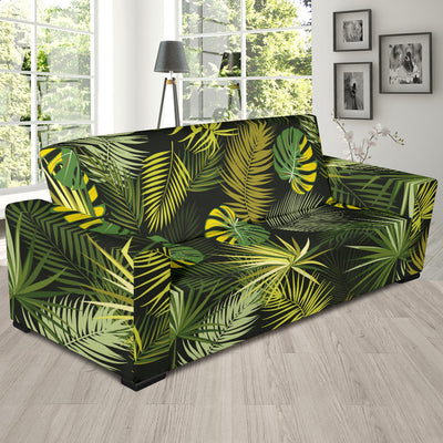 Palm Leaf Pattern Print Design A05 Sofa Slipcover