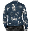 Nautical Sea Themed Print Men Long Sleeve Sweatshirt