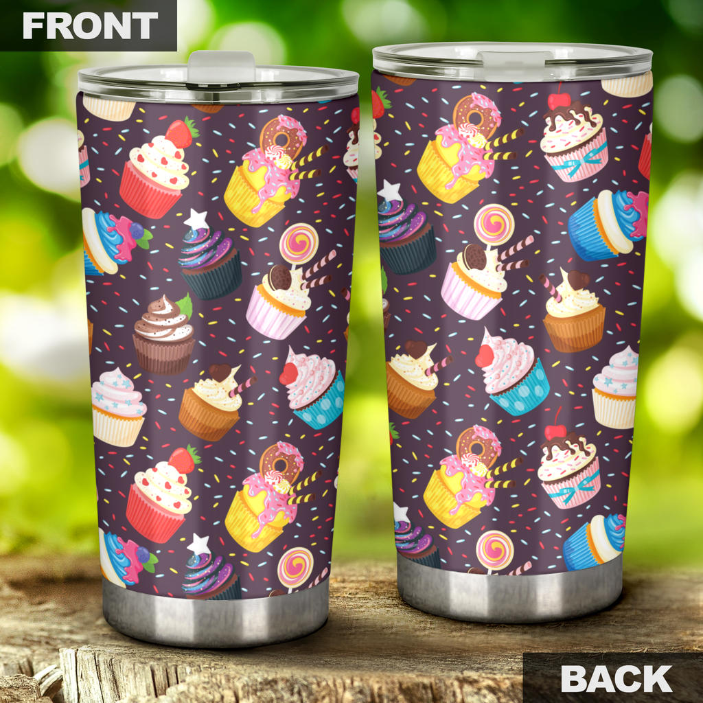 Cupcakes Party Print Pattern Tumbler