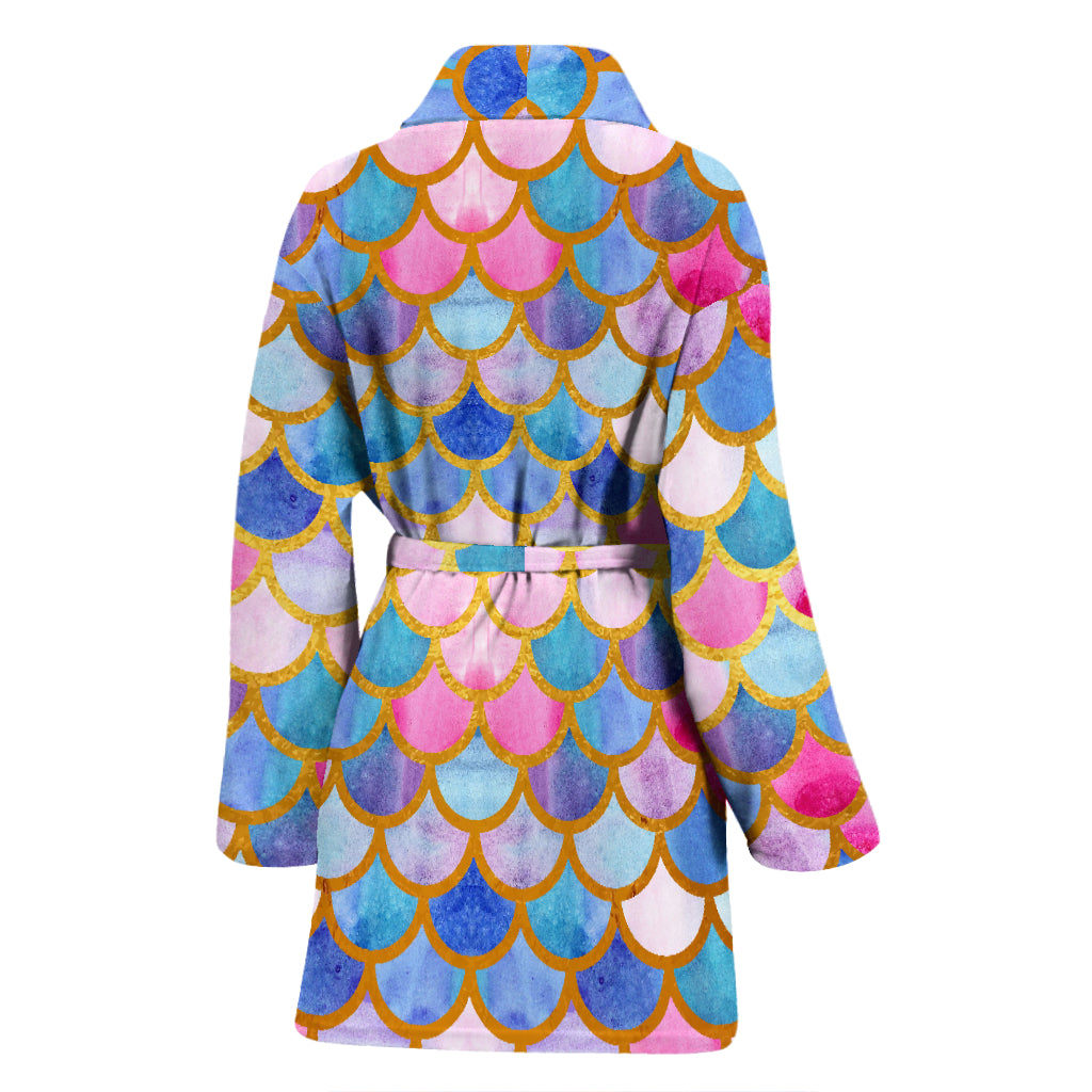 Scales Print Design LKS401 Women Bathrobe