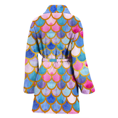 Scales Print Design LKS401 Women Bathrobe