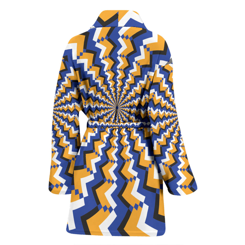 Optical illusion Pattern Print Design A01 Women Bathrobe