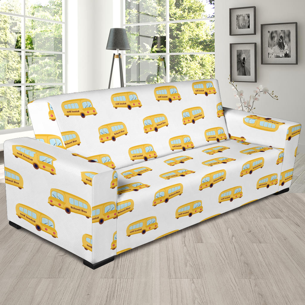 School Bus Print Design LKS306 Sofa Slipcover