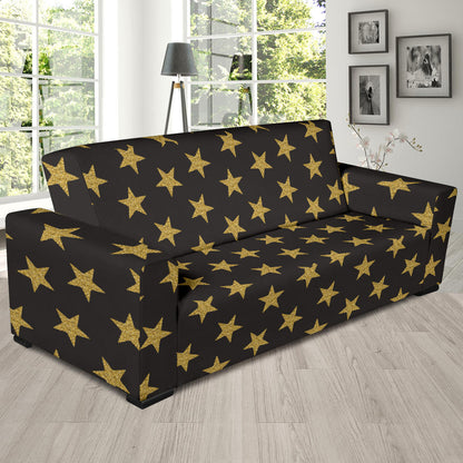 Star Gold Print Design LKS302 Sofa Slipcover
