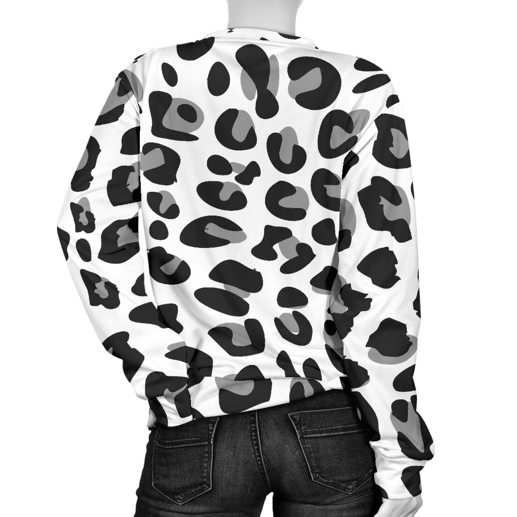 Snow Leopard Skin Print  Women Long Sleeve Sweatshirt