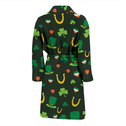 Shamrock Print Design LKS308 Men Bathrobe