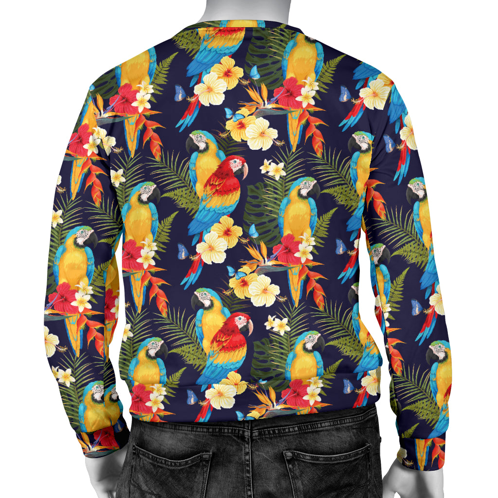 Parrot Themed Design Men Long Sleeve Sweatshirt