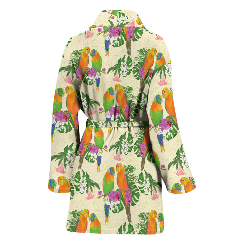 Conures Pattern Print Design 02 Women Bathrobe