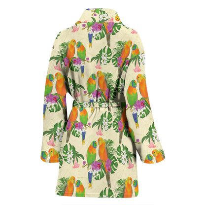 Conures Pattern Print Design 02 Women Bathrobe