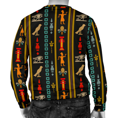Eye of Horus Egypt Style Pattern Men Long Sleeve Sweatshirt