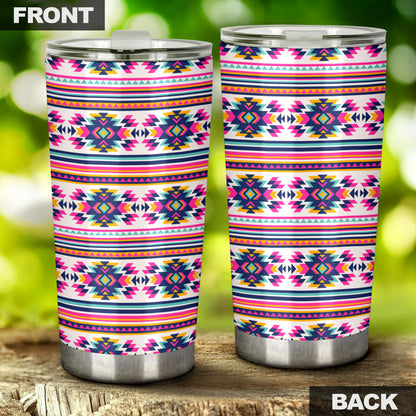 Indian Navajo Neon Themed Design Print Tumbler