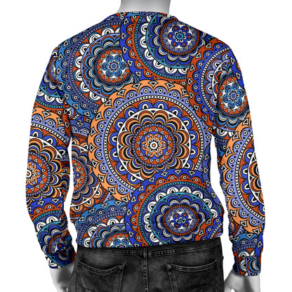 Mandala Boho Chic Design Print Men Long Sleeve Sweatshirt