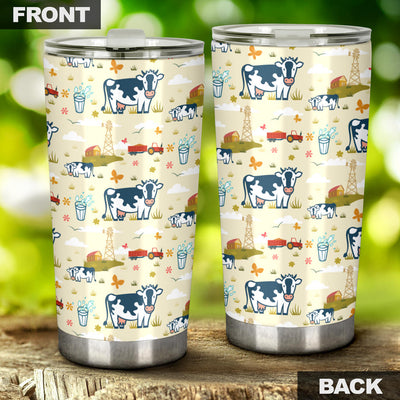 Cow Farm Design Print Tumbler