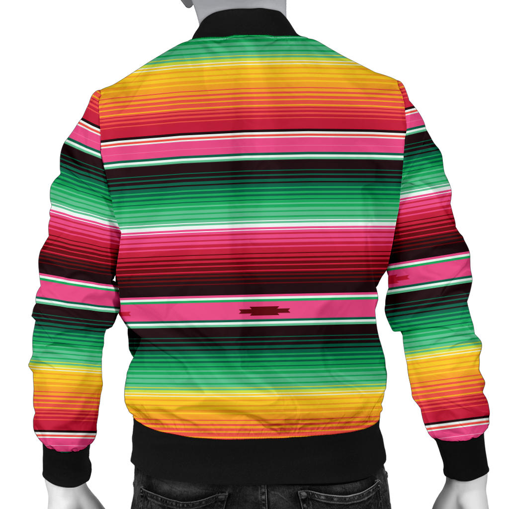 Mexican Blanket Classic Print Pattern Men Bomber Jacket