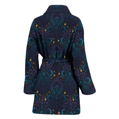 Celestial Pattern Print Design 06 Women Bathrobe
