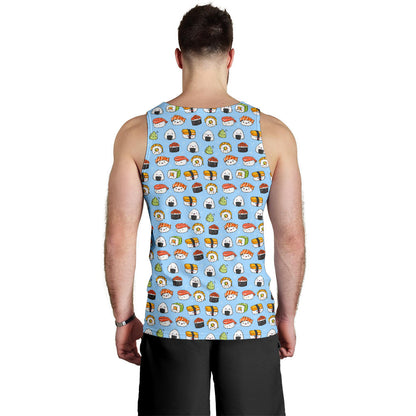Sushi Cartoon Design Men Tank Top