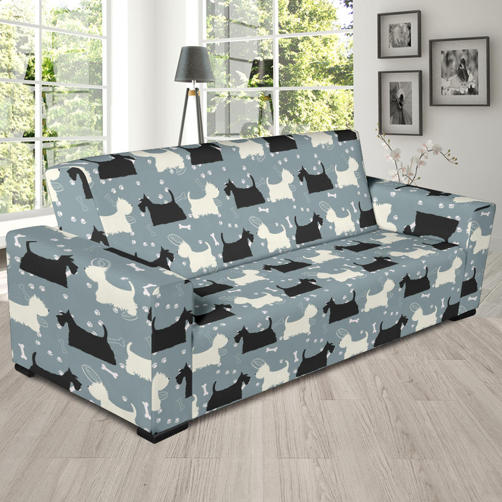 Scottish Terriers Print Design LKS301 Sofa Slipcover