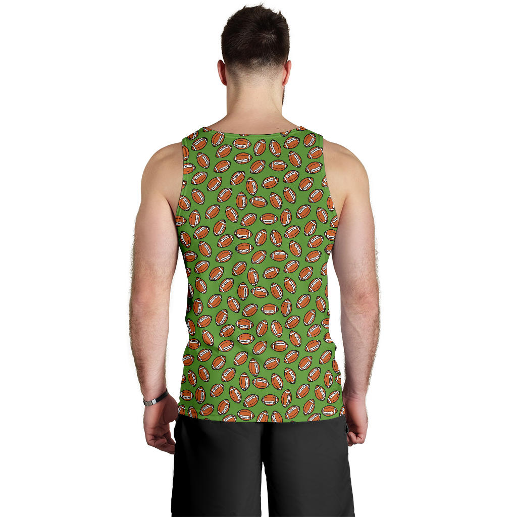 American Football on Green Design Men Tank Top