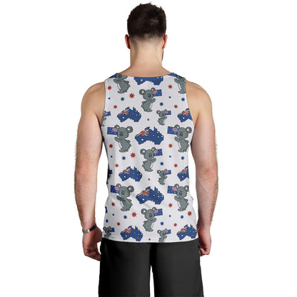 Koala Australia Day Themed Design Men Tank Top