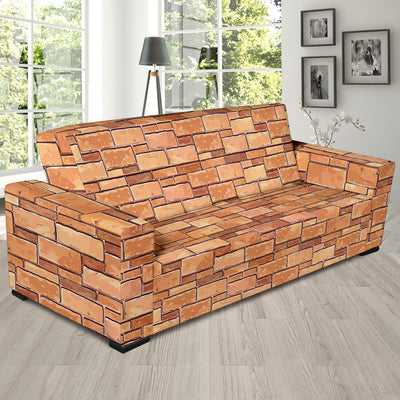 Brick Pattern Print Design 01 Sofa Slipcover